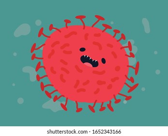 Virus Bacteria Corona Illustration Character 