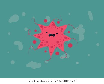 Virus Bacteria Corona Illustration Character