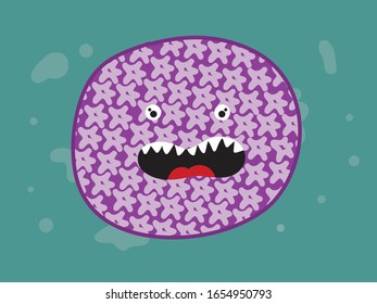 Virus Bacteria Corona Illustration Character 