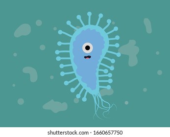 Virus Bacteria Corona Illustration Character