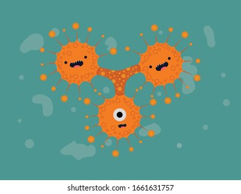 Virus Bacteria Corona Illustration Character