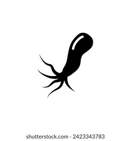 Virus Bacteria flat vector icon. Simple solid symbol isolated on white background