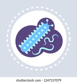 virus bacteria germs icon healthcare medical service logo medicine symbol concept flat
