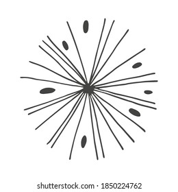 Virus and bacteria hand drawn icon. Virus microbe icon, outline hand drawn style