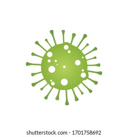 Virus or bacteria icon. Coronavirus Cell Icon. 2019-nCoV. Vector illustration isolated on white.