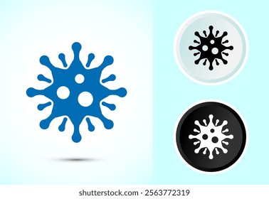 Virus, bacteria icon design illustration. Microbe bacteria sign