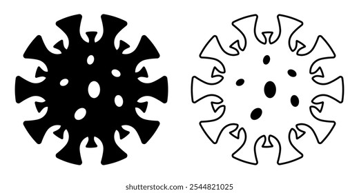 Virus or bacteria icon. Epidemic, pandemic, disease danger.
