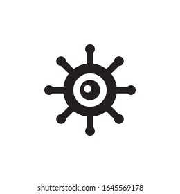 Virus, bacteria icon with glyph style. Vector illustration