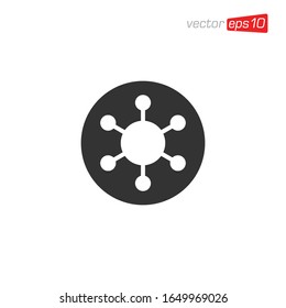 Virus and Bacteria Icon Logo Design Vector