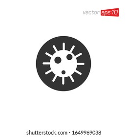 Vektorillustration für das Design von Viren- und Bakteriensymbolen