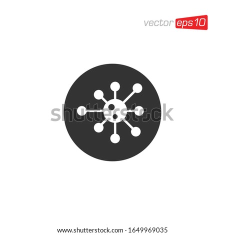 Virus and Bacteria Icon Logo Design Vector