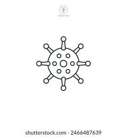 Virus or Bacteria Icon. Medical or Healthcare theme symbol vector illustration isolated on white background