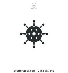 Virus or Bacteria Icon. Medical or Healthcare theme symbol vector illustration isolated on white background