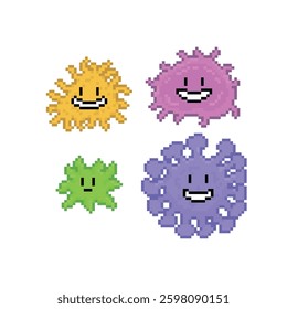 virus bacteria icon pixel art