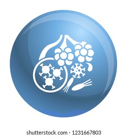Virus bacteria icon. Simple illustration of virus bacteria vector icon for web design isolated on white background