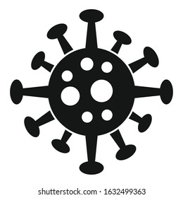 Virus bacteria icon. Simple illustration of virus bacteria vector icon for web design isolated on white background
