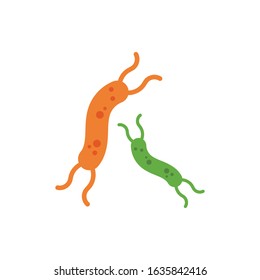 virus and bacteria icon vector illustration design template
