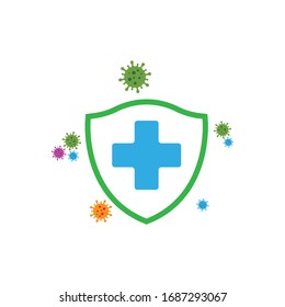 virus and bacteria icon vector illustration design template