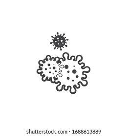 virus and bacteria icon vector illustration design template