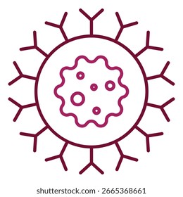 ícone de vírus e bactérias. modelo de design de ilustração de vetor no fundo branco