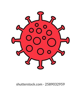 Virus or Bacteria Icon. Virus or Bacteria Vector Icon in line style design. Virus or Bacteria  Symbol.