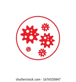 virus, bacteria illustration logo vector 