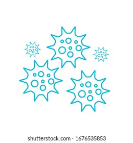virus, bacteria illustration logo vector 