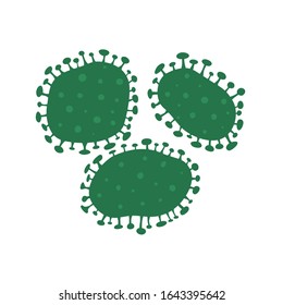 Virus, bacteria, infection, coronavirus. Vector illustration isolated.