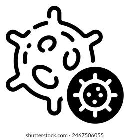 Virus Bacteria Line Icon Symbol