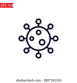 Virus bacteria line icon Vector