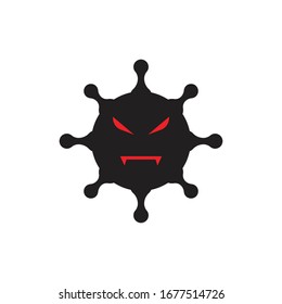 Vektorillustration des Virus oder Bakterien-Logos