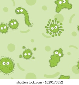 Virus bacteria seamless pattern.To see the other virus illustrations , please check bacteria collection.