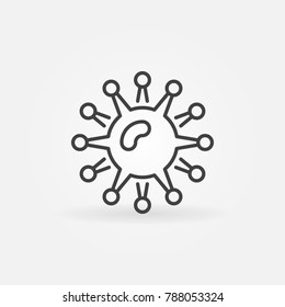 Virus bacteria vector concept icon or symbol in thin line style