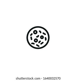 virus or bacteria vector icon on white background