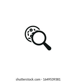 virus or bacteria vector icon on white background