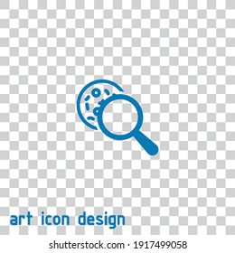 icono de vector de virus o bacterias en un fondo abstracto