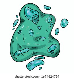 Ilustración vectorial de virus o bacterias 