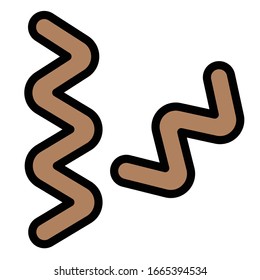 Vektorillustration mit Virus oder Bacteria, gefülltes Design-Symbol
