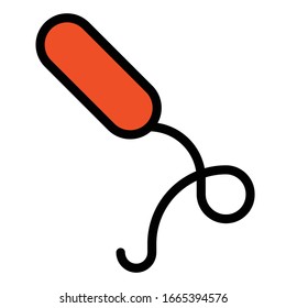 Icono de diseño relleno de ilustración de vector de virus o bacterias