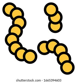Virus or Bacteria vector illustration, filled design icon