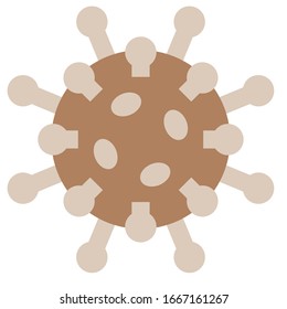 Virus or Bacteria vector illustration, flat design icon