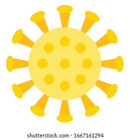 Vektorillustration von Virus oder Bacteria, flaches Design-Symbol