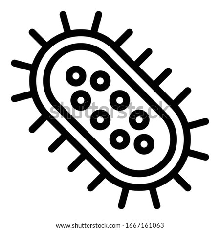 Virus or Bacteria vector illustration, line design icon