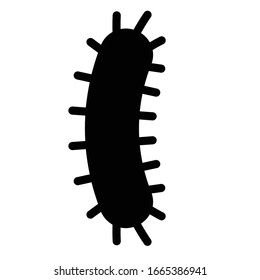 Virus or Bacteria vector illustration, solid design icon