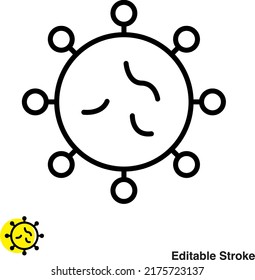 Virus Bacteria Vector Line Icon