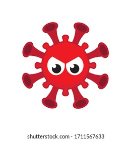 Virus Bacterial Covid-19 Vector Cartoon
