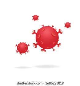 virus bacterial icon, vector eps 10