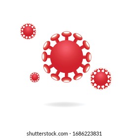 virus bacterial icon, vector eps 10
