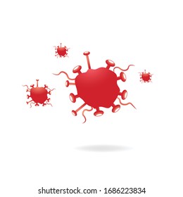 virus bacterial icon, vector eps 10
