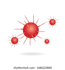 virus bacterial icon, vector eps 10